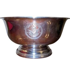 Salisbury Pewter Revere Bowl Images of America United States Navy Engraved